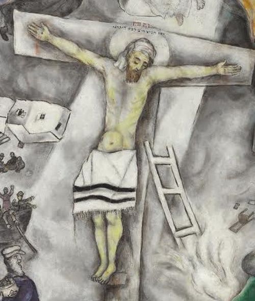 Crocifissione bianca particolare del cristo