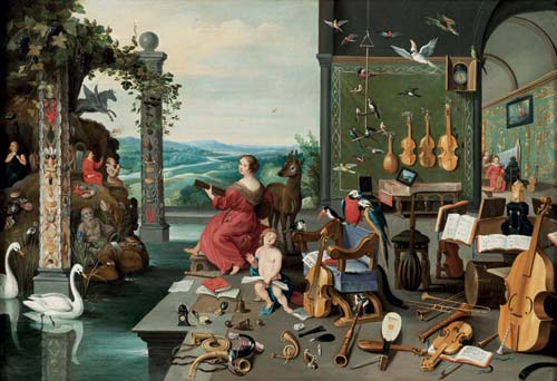 Jan Brueghel il Giovane, Allegoria dell'udito, 1645 – 1650 ca.,