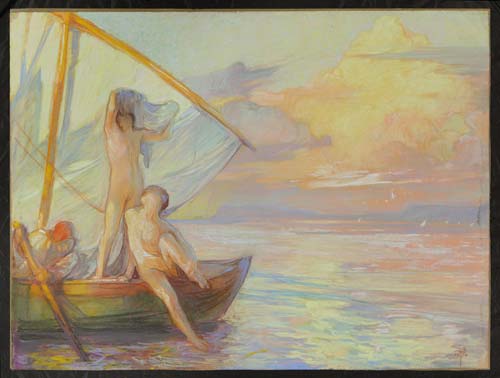 Jules Van Biesbroeck, Floridum Mare, pastello su carta,