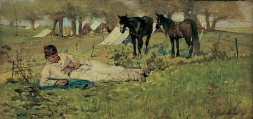  Giovanni Fattori, La lettera al campo, 1873 - 1875,