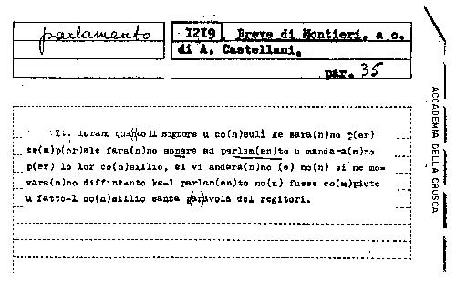 Scheda contesto relativa alla voce parlamento tratta dall archivio vocanet, lessico giuridico italiano dell ittig-cnr