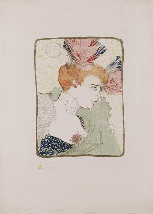 Henri de Toulouse-Lautrec, Bust of Mademoiselle Marcelle Lender, 1895,