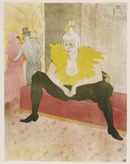Henri de Toulouse-Lautrec, The Seated Clowness (Mademoiselle Cha-U- Kao), 1896,