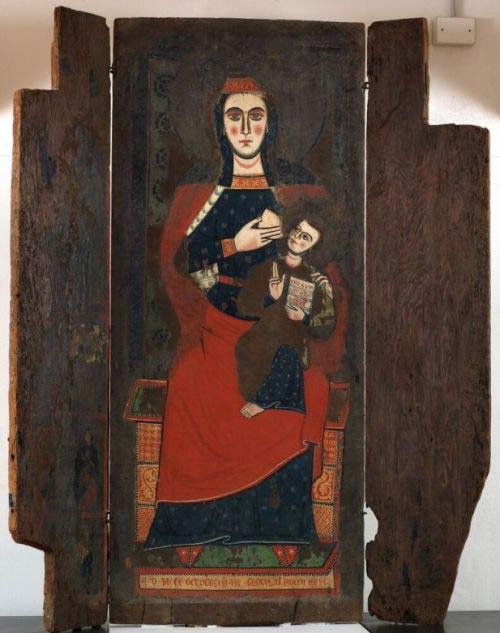 Gentile Da Rocca Madonna del Latte,1283 Tempera su tavola Proveniente dalla Chiesa di Santa Maria ad Cryptas, Fossa (AQ)