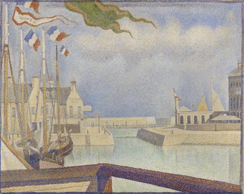 Georges Seurat (Parigi 1859 - 1891), Domenica a Port-en-Bessin, 1888,