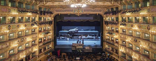 Veduta palco teatro la fenice venezia