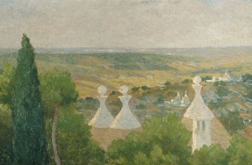 Bianchi paesaggio con trulli