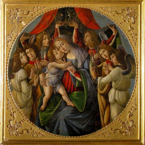 Botticelli madonna con bambino e sei angeli