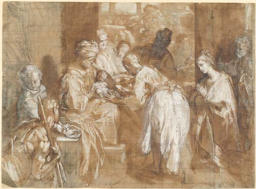 Studio compositivo (per la “Circoncisione di Cristo”, Paris, Musée du Louvre), ante 1590,