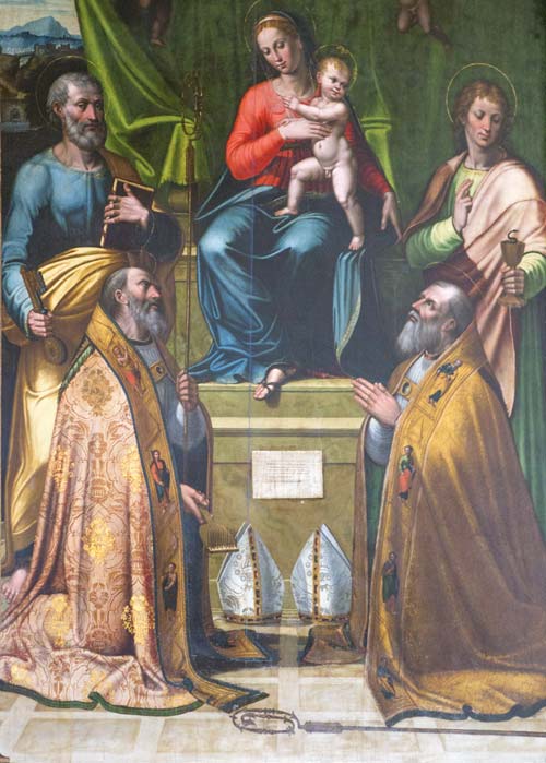 1 jacopo siculo sacra conversazione 1537-1538 san mamiliano ferentillo