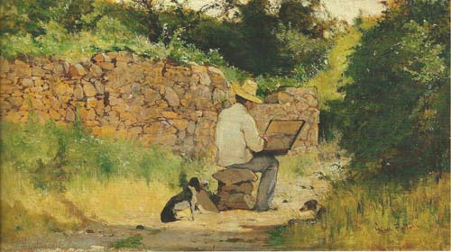 3 giovanni fattori il pittore eugenio cecconi che dipinge