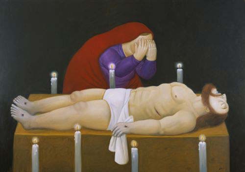 Cristo ha muerto, 2011 Cristo è morto / Christ has Died Olio su tela / Oil on canvas 134 x 191,1 cm Medellín, Museo de Antioquia