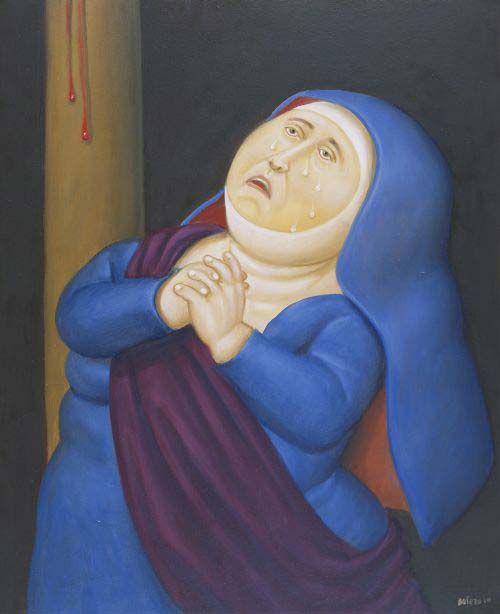 Madre afligida, 2010 Madre afflitta / Sorrowful Mother Olio su tela / Oil on canvas 71 x 58 cm Medellín, Museo de Antioquia