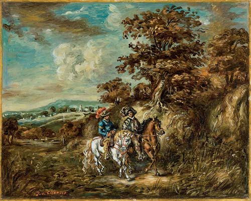 3 giorgio de chirico cavalieri in un paese museo d arte moderna e contemporanea mario rimoldi cortina d ampezzo