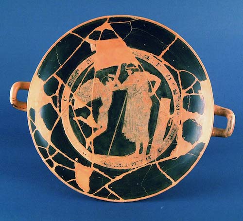 Interno della Kylix a figure rosse, attribuita al pittore ateniese Douris, 475-470 a.C. circa,