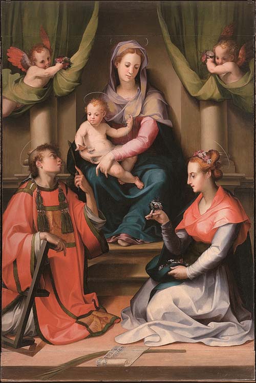 7 carlo portelli madonna col bambino san lorenzo e santa cecilia 1540-1545
