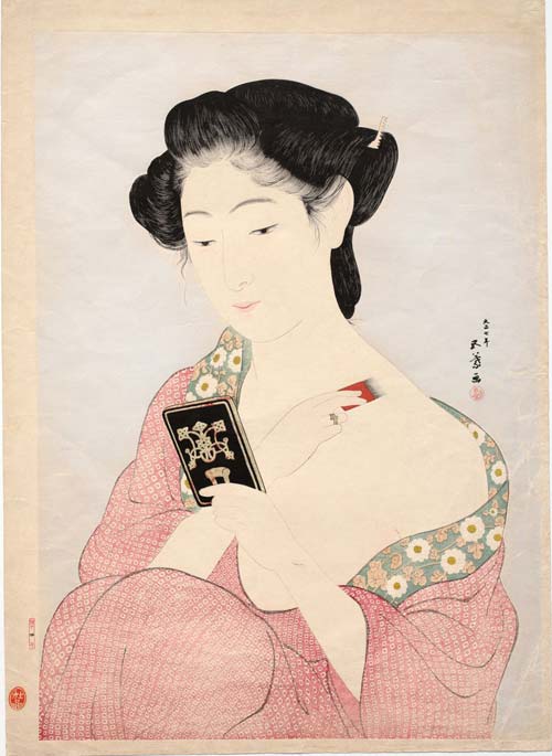4 hashiguchi goyo donna che si trucca 1918