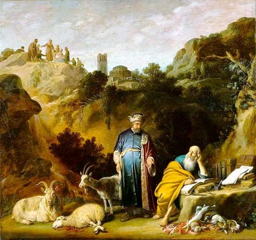 1 nicolaes moeyaert ippocrate e democrito dipinto 1636