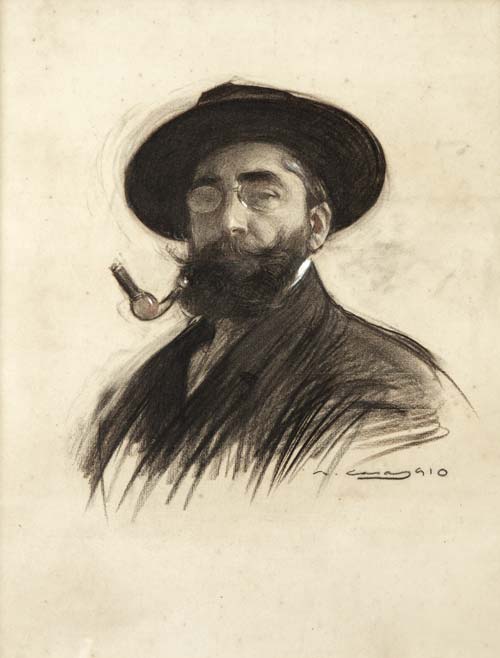 1 ramon casas autoritratto 1910 carboncino su carta