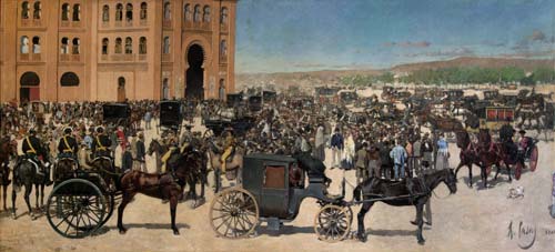 3 ramon casas ingresso alla plaza de toros di madrid 1886 olio su tela