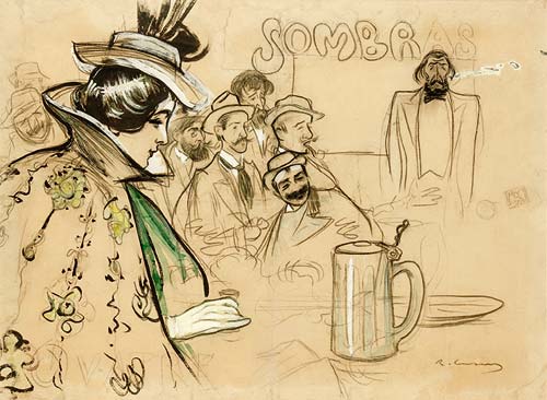 4 ramon casas sombras gouache e acquarello su carta 1897