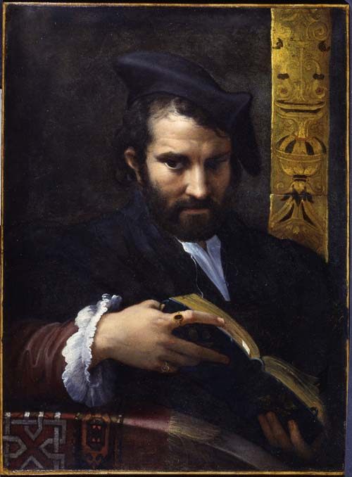 2 parmigianino ritratto di uomo con libro york, museo trust