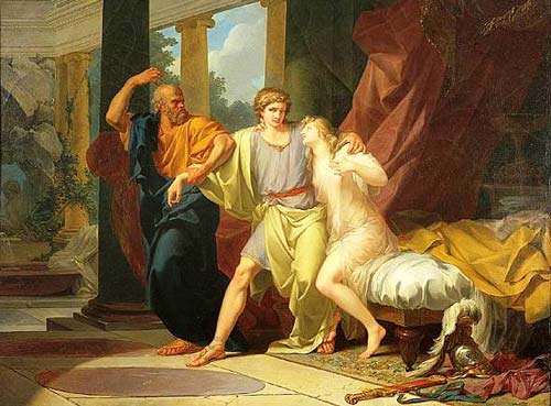1 jean-baptiste regnault-socrate strappa alcibiade dalle lusinghe del piacere 1791