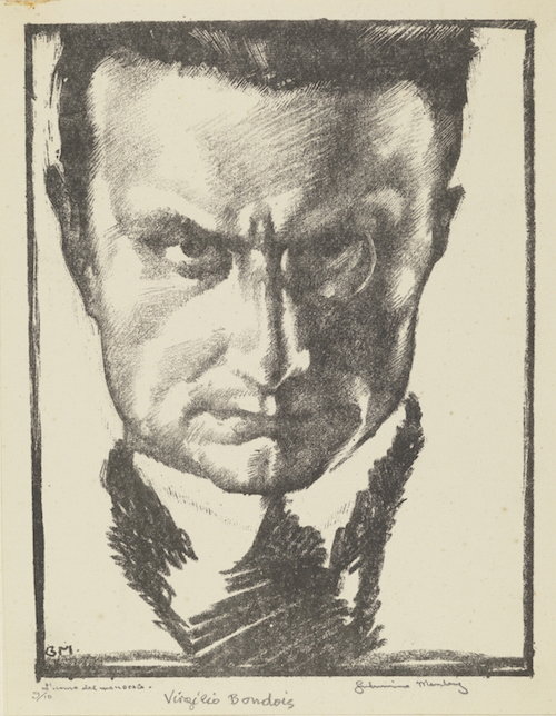 Giannino Marchig (Trieste 1897 - Vandoeuvres 1949), L'uomo dal monocolo (Virgilio Bondois ), 1917 circa,