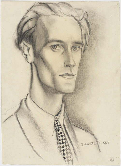 Giovanni Costetti (Reggio Emilia 1874 - Settignano 1949), Ritratto di Giuseppe Lanza del Vasto, 1926,