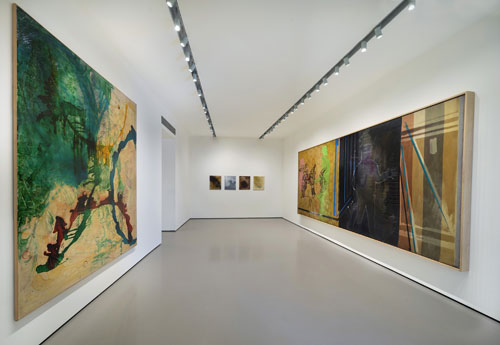 Allestimento della mostra di Sigmar Polke a Palazzo Grassi