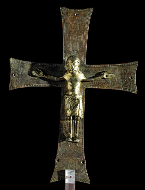 Croce astile del capitolo di Volterra, seconda metà del XII secolo,