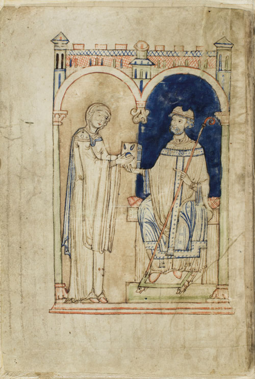 Matilda di Canossa con Anselmo d’Aosta, arcivescovo di Canterbury 1106 circa,