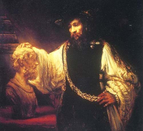 4 rembrandt aristotele contempla il busto di omero olio su tela 1653 metropolitan museum new york