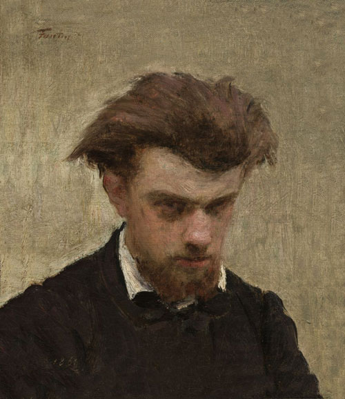 2 henri fantin-latour autoritratto con la testa leggermente abbassata 1861