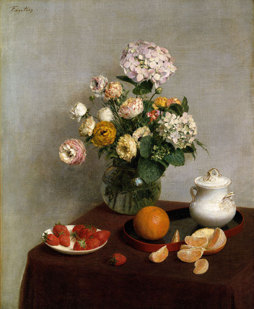 5 henri fantin-latour fiori estivi e frutti 1866