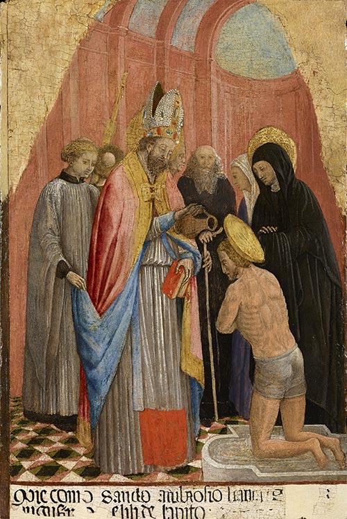 2 antonio vivarini sant ambrogio battezza sant agostino alla presenza di santa monica 1441 circa