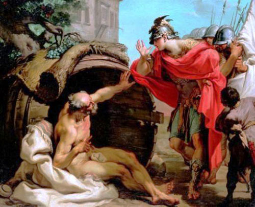 1 gaetano gandolfi diogene e alessandro olio su tela 1792 collezione privata zurigo