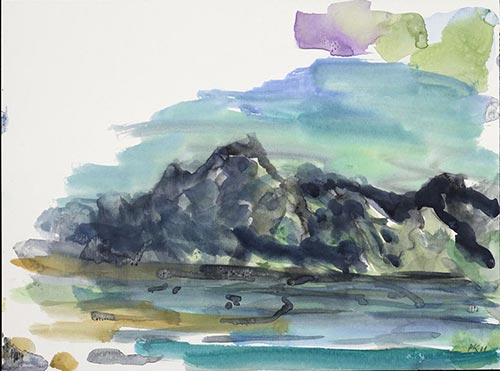 Per Kirkeby, Senza titolo (Groenlandia), 2011, gouache su carta, 21 x 28 cm, Courtesy Bo Bjerggaard Galleri, Copenaghen