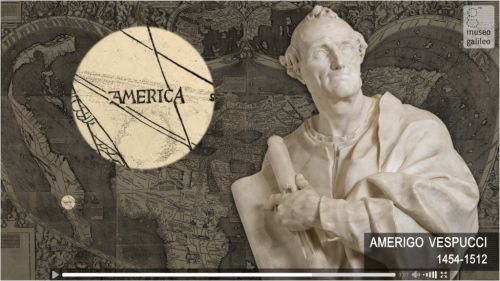 Il busto di Amerigo Vespucci esposto al Museo Galileo