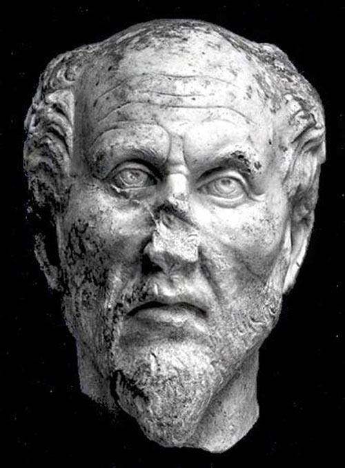 Presunto ritratto di Plotino in una scultura del 240-260, Museo Ostiense, Ostia Antica 