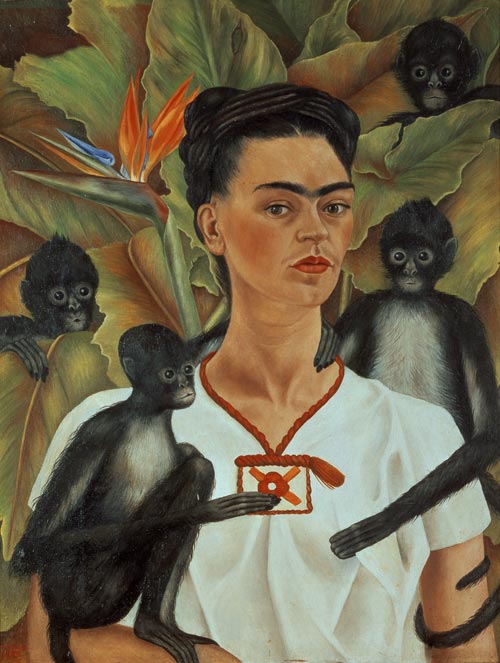 9 frida kahlo autoritratto con scimmie 1943