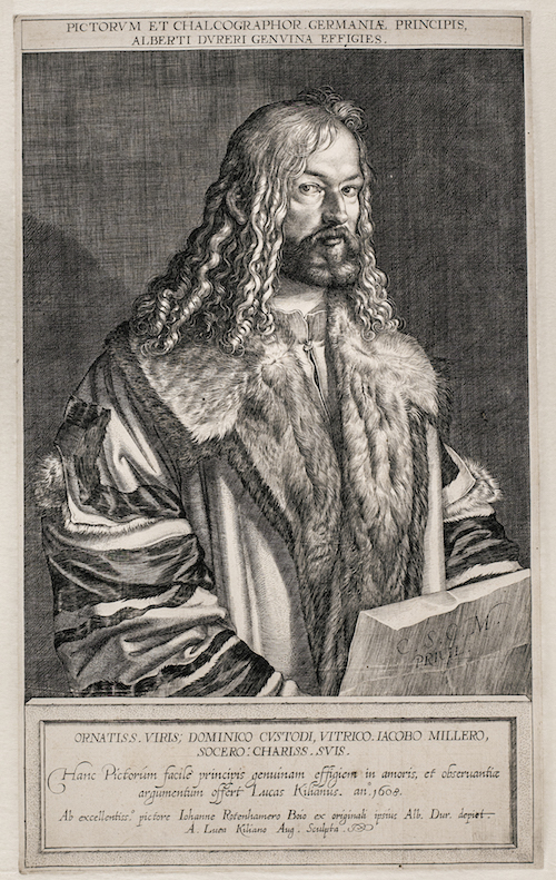 Lukas Kilian da Johann Rottenhammer, Ritratto di Albrecht Dürer dall’autoritratto, 1608,
