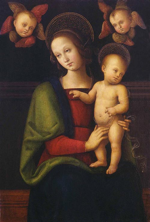 Perugino, Madonna con il Bambino e due cherubini