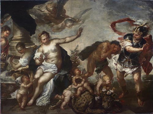 Luca Giordano, Allegoria della Pace e della Guerra, 1680, olio su tela, 226x303 cm, Genova, Galleria Nazionale di palazzo Spinola
