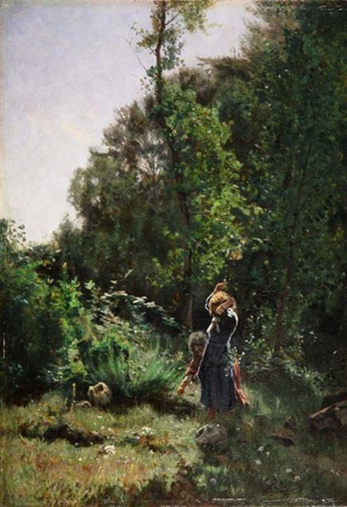 Ernesto Rayper, Primavera Olio su tavola, 52x38 cm. Collezione privata, Courtesy Enrico Gallerie d'Arte, Milano