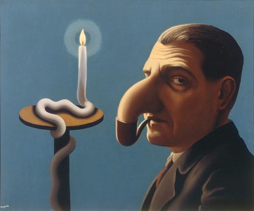 René Magritte, La Lampe philosophique (La lampada filosofica), 1936, Olio su tela, 46 x 55 cm, Collezione Privata