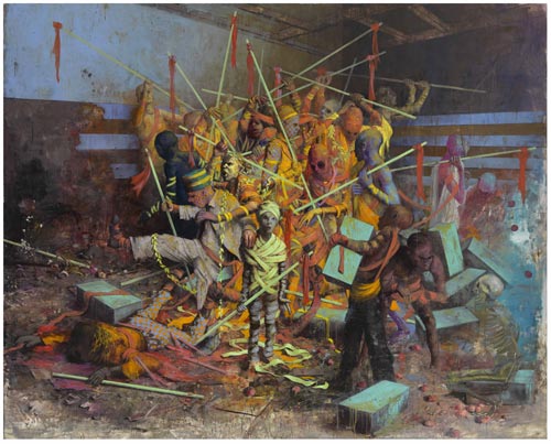 Euchmeute / Brancoavoi, 2013 olio su tela / oil on canvas 240 x 300 cm, Collezione privata / Private Collection