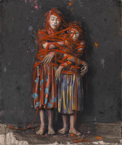 Feinschaft / Fini legami, 2012 olio su tela / oil on canvas 120 x 100 cm, Collezione privata / Private Collection