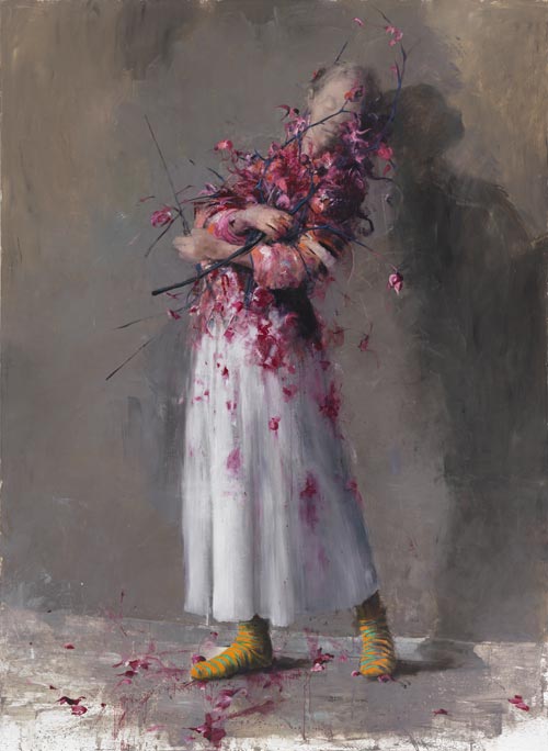 laubt sich / si sfoglia, 2016 olio su tela / oil on canvas 300 x 220 cm