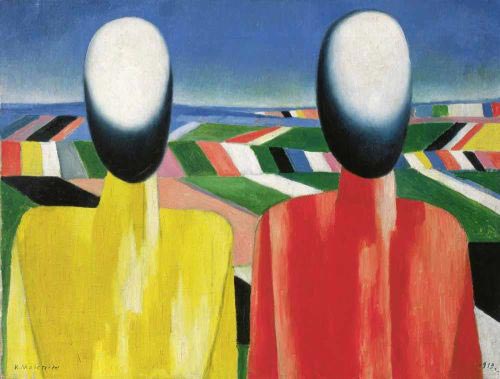 Kazimir Malevich, Peasants, c. 1930 Oil on canvas, 53 x 70 cm State Russian Museum, St. Petersburg